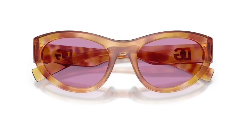 แว่นกันแดด Dolce & Gabbana DG6207-34771A ฮาวานาม่วง close-up ด้านหน้า