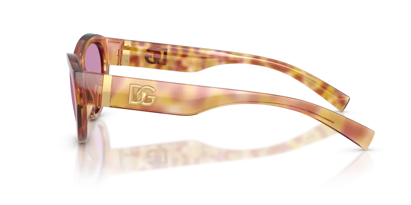 แว่นกันแดด Dolce & Gabbana DG6207-34771A มุมข้าง ขาแว่นฮาวานาม่วง