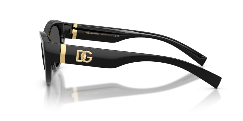 แว่นกันแดด Dolce & Gabbana DG6207-501/87 มุมข้าง ขาแว่นสีดำ