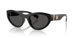 แว่นกันแดด Dolce & Gabbana DG6207-501/87 ทรงตาแมวสีดำ เลนส์เทาเข้ม สำหรับผู้หญิง