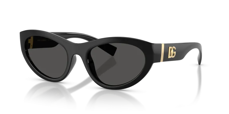 แว่นกันแดด Dolce & Gabbana DG6207-501/87 Black Dark Grey แว่นกันแดด Dolce & Gabbana DG6207-501/87 ทรงตาแมวสีดำ เลนส์เทาเข้ม สำหรับผู้หญิง