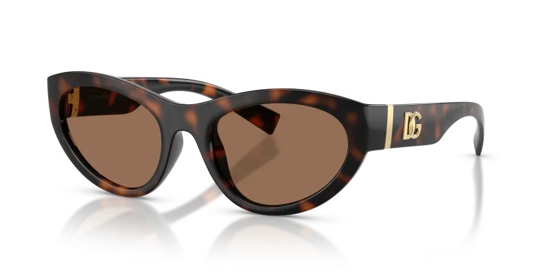 แว่นกันแดด Dolce & Gabbana DG6207-502/73 Havana Dark Brown แว่นกันแดด Dolce & Gabbana DG6207-502/73 ทรงตาแมวลายเต่าฮาวานา เลนส์น้ำตาลเข้ม สำหรับผู้หญิง