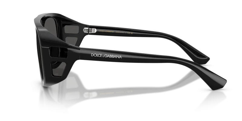 แว่นกันแดด Dolce & Gabbana DG6208-501/87 มุมข้าง ขาแว่นสีดำ