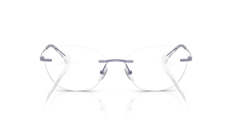 แว่นสายตา Emporio Armani EA1167-3383 ด้านหน้าทรงแฟนทอสไร้ขอบม่วงเมทัลลิกประกาย