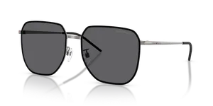 แว่นกันแดด Emporio Armani EA2135D-300381 มุมเฉียงกรอบโลหะกันเมทัลด้าน เลนส์เทาโพลาไรซ์ ไซซ์ 60