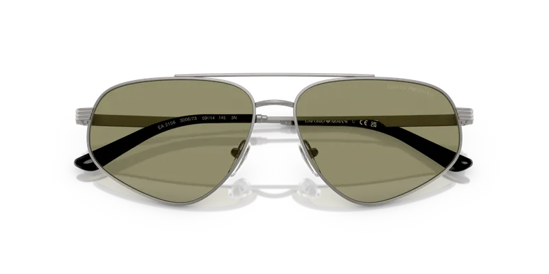 แว่นกันแดด Emporio Armani EA2156-30032A กันเมทัลด้าน เลนส์เขียวและแนวเต็มขอบระยะใกล้