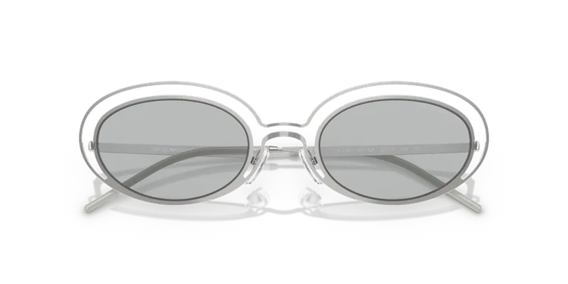 แว่นกันแดด Emporio Armani EA2160-301587 เงินประกาย รายละเอียดเลนส์เทาอ่อนใกล้หน้า