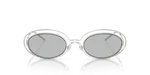 แว่นกันแดด Emporio Armani EA2160-301587 Shiny Silver Light Grey แว่นกันแดด Emporio Armani EA2160-301587 เงินประกาย เลนส์เทาอ่อน วงรีด้านหน้า