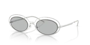 แว่นกันแดด Emporio Armani EA2160-301587 เงินประกายเต็มขอบ เลนส์เทาอ่อน ผู้หญิง