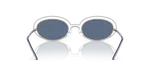 แว่นกันแดด Emporio Armani EA2160-304580 Matte Silver Dark Blue แว่นกันแดด Emporio Armani EA2160-304580 เงินด้าน ด้านในของก้านและแป้นจมูก
