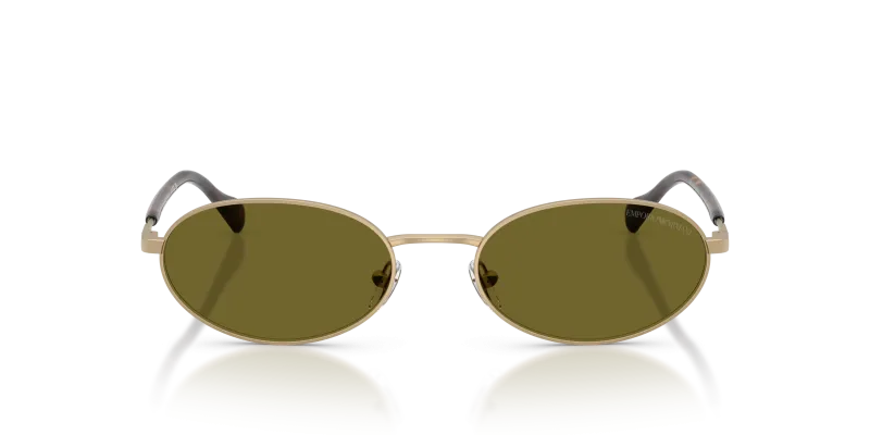 แว่นกันแดด Emporio Armani EA2175-3002/2 ด้านหน้า กรอบโลหะสีทองอ่อนด้าน