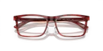 แว่นสายตา Emporio Armani EA3227F-6053 ระยะใกล้งานสีบอร์โดซ์เงากับท็อปเทาควันบุหรี่