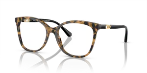 แว่นสายตา Emporio Armani EA3231F-6059 มุมเฉียงอะซิเตทฮาวานาเหลืองผิวเงากับขาดำประกาย ไซซ์ 54