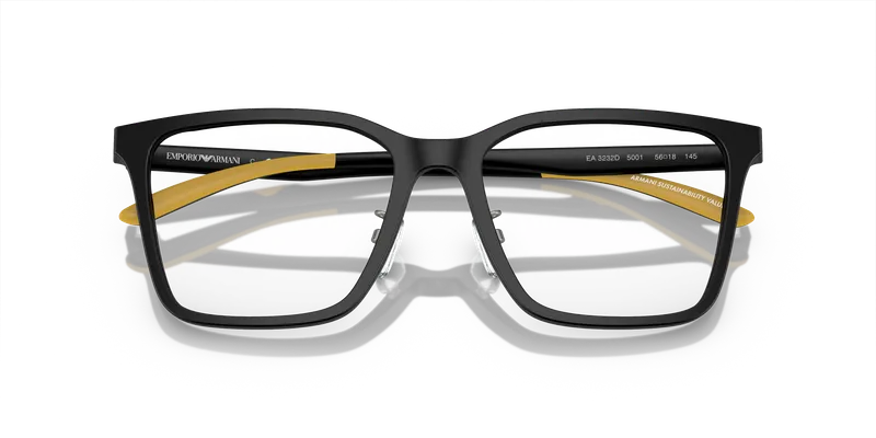 แว่นสายตา Emporio Armani EA3232D-5001 ดำด้าน รายละเอียดหน้ากรอบอะซิเตทระยะใกล้