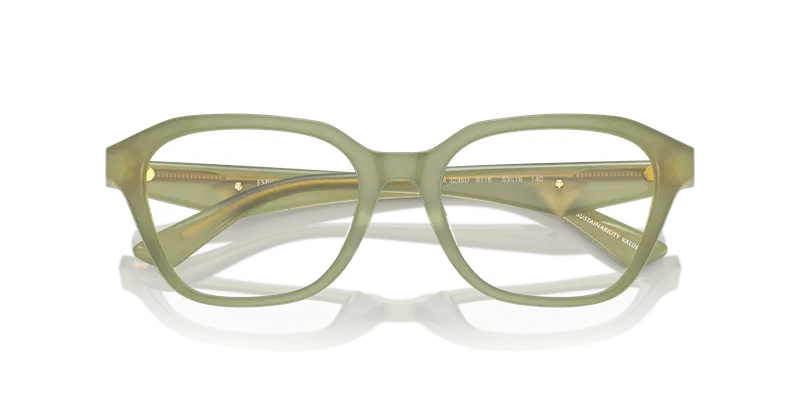 แว่นสายตา Emporio Armani EA3235U-6116 เขียวโอปอลประกาย รายละเอียดหน้ากรอบขัดเงา