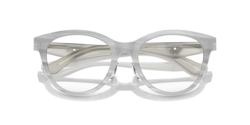 แว่นสายตา Emporio Armani EA3236F-6114 ระยะใกล้ลายแถบเทาบนหน้ากรอบตาแมว
