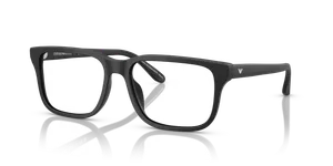 แว่นสายตา Emporio Armani EA3250U-5017 มุมเฉียงกรอบอะซิเตทดำด้านทรงสี่เหลี่ยมผืนผ้า ไซซ์ 56