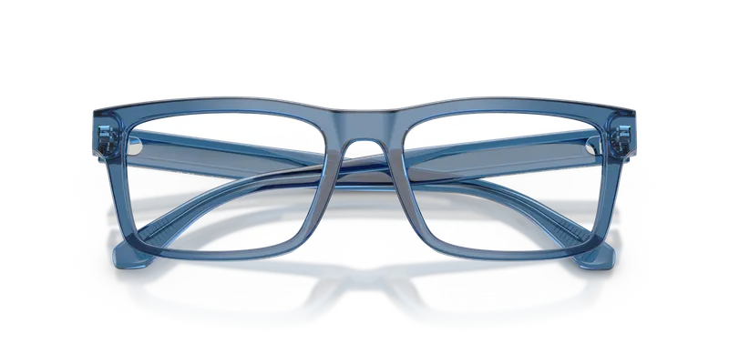 แว่นสายตา Emporio Armani EA3254F-6247 ระยะใกล้หน้าน้ำเงินโปร่งใสผิวขัดเงา