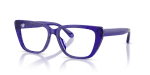 กรอบแว่นสายตา Emporio Armani EA3256U-6253 Shiny Transparent Purple แว่นสายตา Emporio Armani EA3256U-6253 มุมเฉียง กรอบตาแมวสีม่วงโปร่งใสประกาย สำหรับผู้หญิง