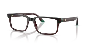 แว่นสายตา Emporio Armani EA3269F-6315 มุมเฉียง กรอบอะซิเตทสีน้ำตาลโอปอลเขียวขัดเงาทรงสี่เหลี่ยม สำหรับผู้ชาย