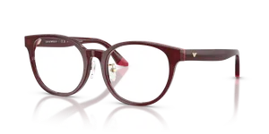 แว่นสายตา Emporio Armani EA3274F-6320 มุมเฉียงอะซิเตทบอร์โดโอปอลกับชมพูทรงกลมเต็มขอบ ไซซ์ 53