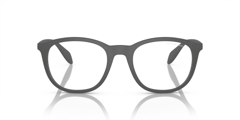 แว่นกันแดด Emporio Armani EA4211F-51261W ด้านหน้าเทาด้านทรงแฟนทอสพร้อมเลนส์ใส