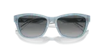 แว่นกันแดด Emporio Armani EA4227U-609611 ระยะใกล้หน้าอะซูร์โอปอลผิวขัดเงากับเลนส์เทาไล่ระดับ