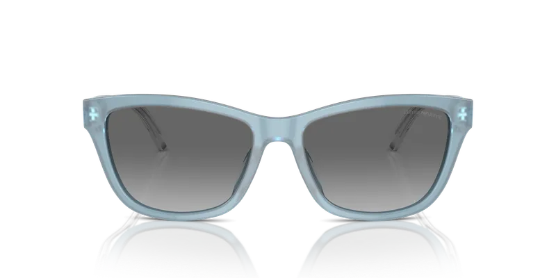 แว่นกันแดด Emporio Armani EA4227U-609611 ด้านหน้าตาแมวอะซูร์โอปอลประกายเลนส์เทาไล่ระดับ