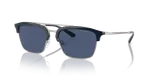แว่นกันแดด Emporio Armani EA4228-304580 มุมเฉียง ทรงนักบินน้ำเงินเงินด้าน