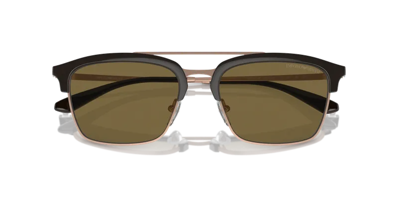 แว่นกันแดด Emporio Armani EA4228-320173 รายละเอียดคู่สีน้ำตาลและทองชมพูด้าน