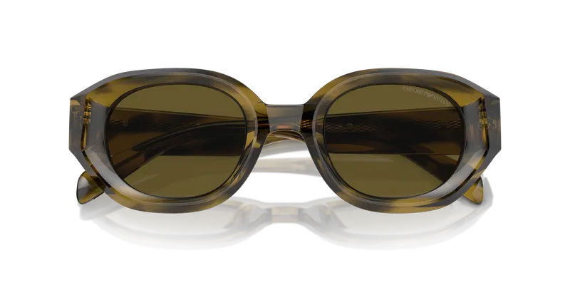แว่นกันแดด Emporio Armani EA4230U-614873 รายละเอียดรูปทรงและผิวหน้ากรอบลายเขียว