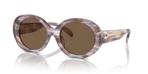 แว่นกันแดด Emporio Armani EA4231U-615673 มุมเฉียง กรอบอะซิเตทกับเลนส์น้ำตาลเข้ม