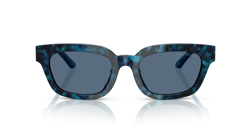 แว่นกันแดด Emporio Armani EA4233U-618080 มุมหน้า น้ำเงินฮาวานากับเลนส์น้ำเงินเข้ม