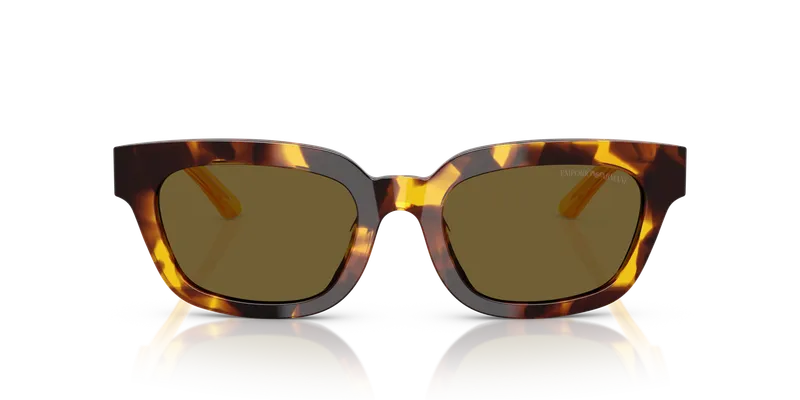 แว่นกันแดด Emporio Armani EA4233U-618173 ด้านหน้า เหลืองฮาวานาและเลนส์น้ำตาลเข้ม