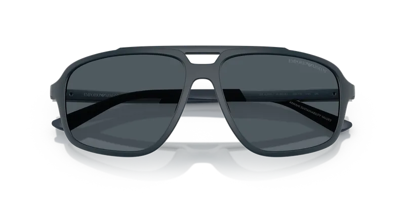 แว่นกันแดด Emporio Armani EA4236U-618987 รายละเอียดหน้าแว่นน้ำเงินผิวด้าน