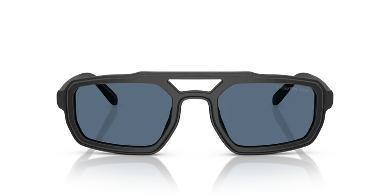 แว่นกันแดด Emporio Armani EA4240U-501787 มุมหน้า โครงสีดำกับเลนส์น้ำเงินเข้ม