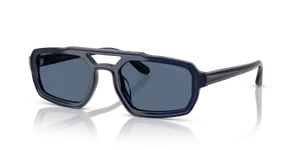 แว่นกันแดด Emporio Armani EA4240U-620180 มุมเฉียง โครงเรขาคณิตน้ำเงินโอปอล