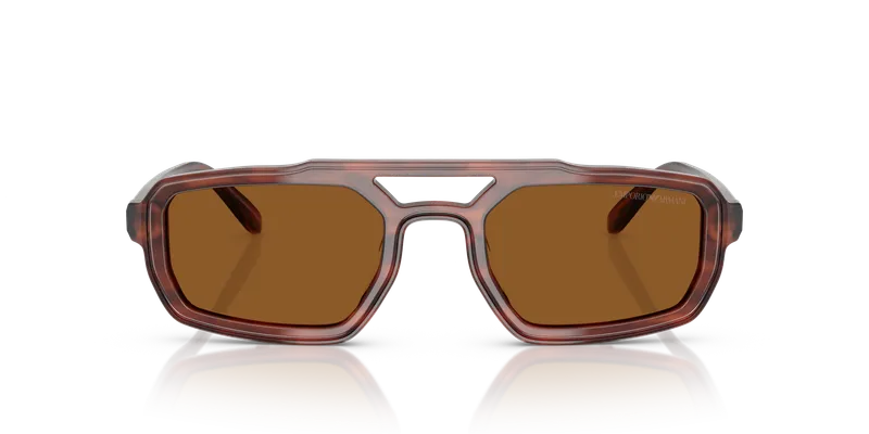 แว่นกันแดด Emporio Armani EA4240U-620373 มุมหน้า น้ำตาลฮาวานาประกายและเลนส์น้ำตาลเข้ม