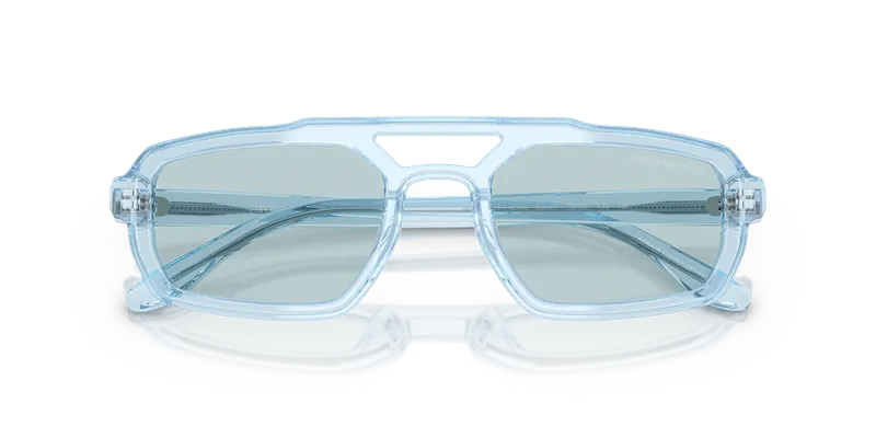 แว่นกันแดด Emporio Armani EA4240U-6204/1 รายละเอียดหน้ากรอบฟ้าอ่อนผิวขัดเงา
