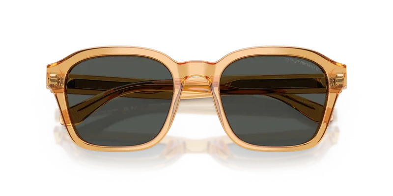 Emporio Armani EA4245U-624687 ระยะใกล้ด้านหน้า สีเหลืองโปร่งใสมันเงา