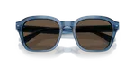 แว่นกันแดด Emporio Armani EA4245U-624787 Shiny Transparent Blue Brown Emporio Armani EA4245U-624787 ระยะใกล้ด้านหน้า น้ำเงินโปร่งใสประกาย