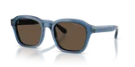 Shiny Transparent Blue Brown