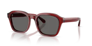 Emporio Armani EA4245U-624887 แว่นกันแดดผู้ชาย แดงโปร่งใสประกาย มุมเฉียง