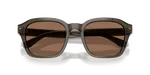 แว่นกันแดด Emporio Armani EA4245U-624973 Shiny Transparent Grey Dark Brown Emporio Armani EA4245U-624973 ระยะใกล้ด้านหน้า เทาโปร่งใสประกาย