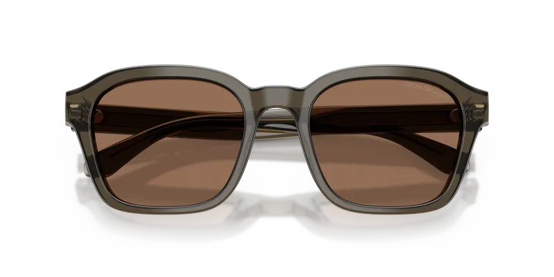 Emporio Armani EA4245U-624973 ระยะใกล้ด้านหน้า เทาโปร่งใสประกาย
