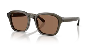 Emporio Armani EA4245U-624973 แว่นกันแดดผู้ชาย เทาโปร่งใสประกาย มุมเฉียง