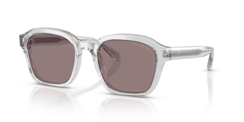 แว่นกันแดด Emporio Armani EA4245U-62507N Shiny Transparent Crystal Brown Violet Emporio Armani EA4245U-62507N แว่นกันแดดผู้ชาย Shiny Transparent Crystal มุมเฉียง
