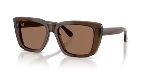 Emporio Armani EA4246U-625173 แว่นกันแดดผู้หญิง น้ำตาลโปร่งใสประกาย มุมเฉียง