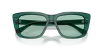 แว่นกันแดด Emporio Armani EA4246U-6252/2 Shiny Transparent Green Green Emporio Armani EA4246U-6252/2 ระยะใกล้ด้านหน้า สีเขียวใสมันเงา