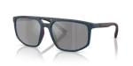 Matte Blue Dark Grey Mirror Silver